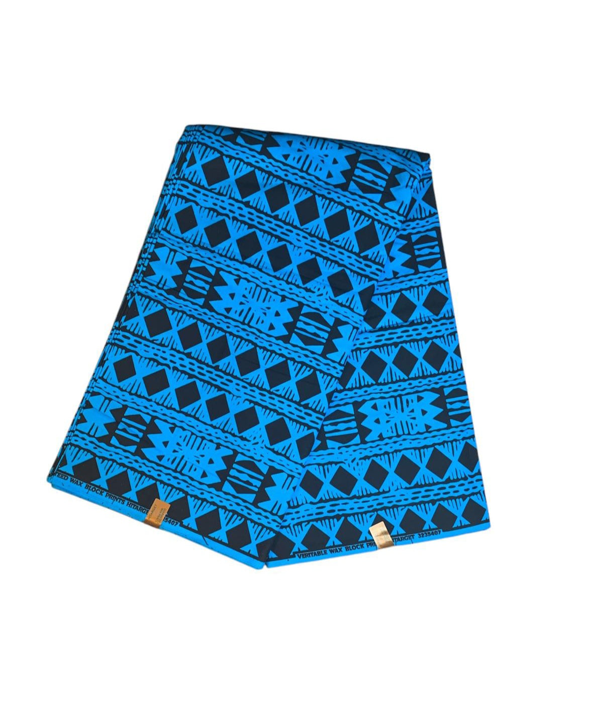 Tissus Wax Africain 100% Coton Ankara 1 à 12 yards Wax Hitarget Bogolan Ethnique Tribal bleu noir