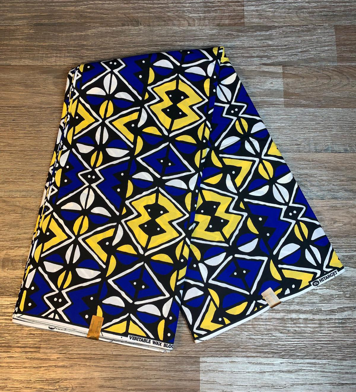 Tissus Wax Africain 100 Coton Ankara 1 à 12 Yards.Wax Hitarget Motif : Bogolan Design. Ethnique