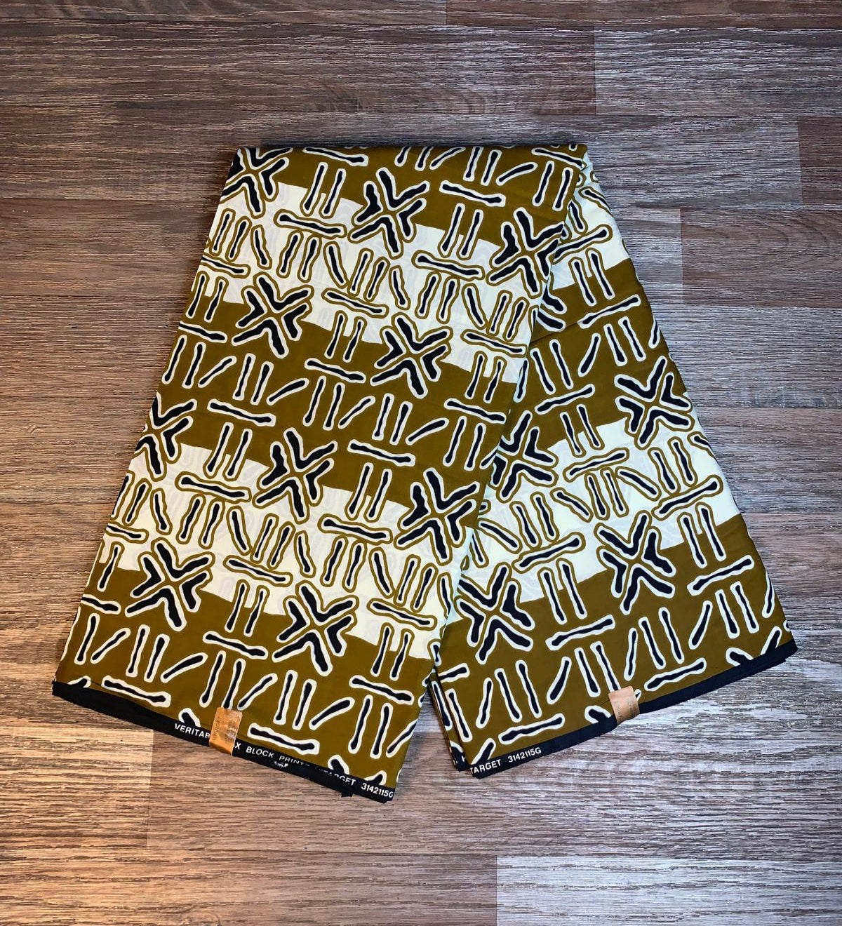 Tissus Wax Africain 100 Coton Ankara 1 à 6 Yards.Wax Hitarget Authentique Motif : Bogolan Design. Ethnique