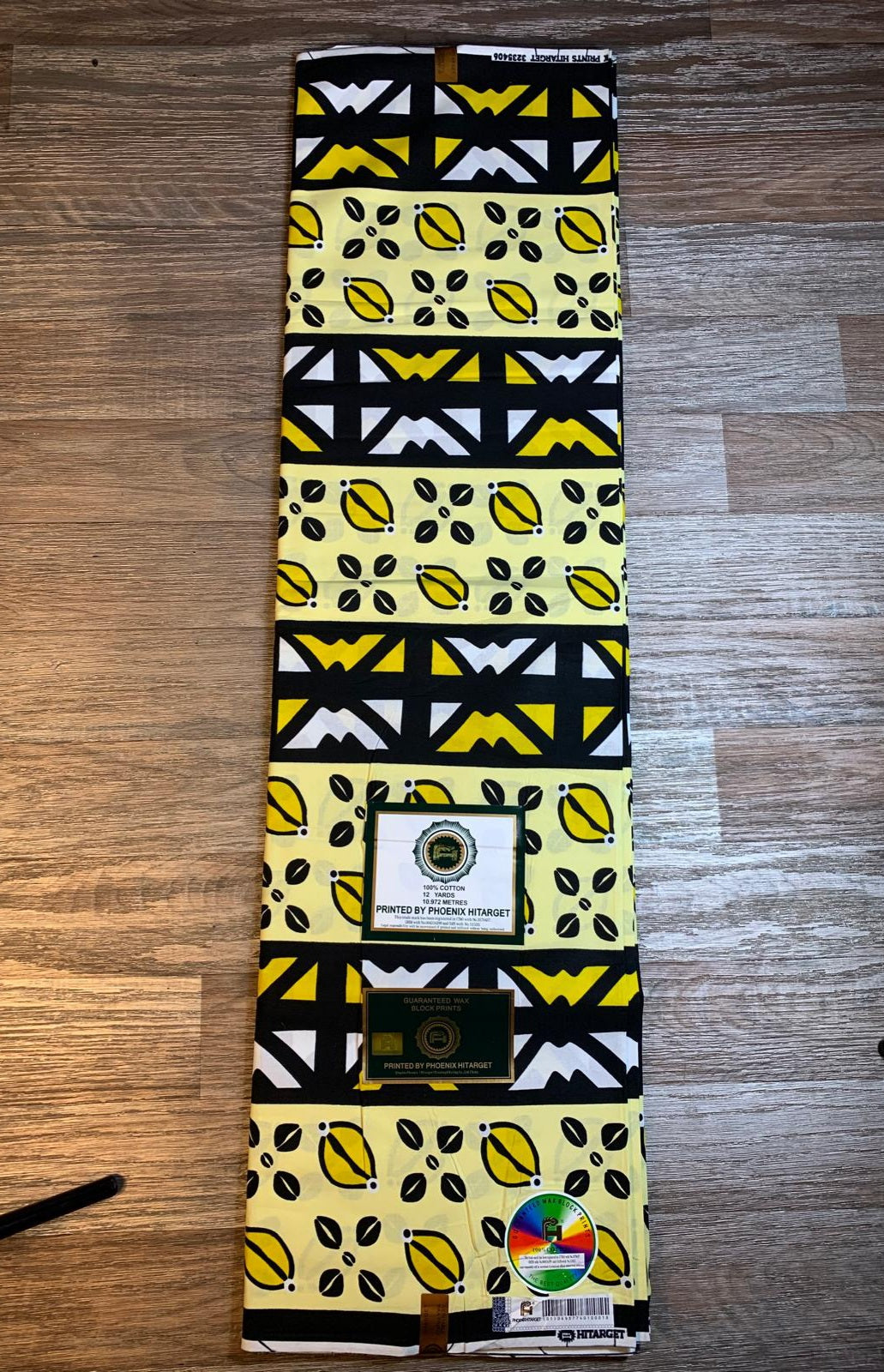 Tissus Wax Africain 100% Coton Ankara 1 à 12 yards Wax Hitarget motif : Bogolan Design Ethnique