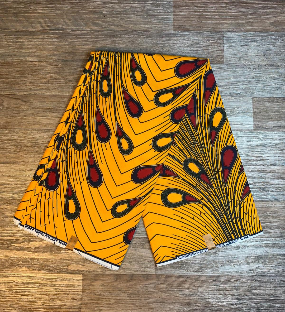 Tissu Wax Africain 100% Coton Ankara 1 à 6 yards Wax Hitarget Authentique motif : Ampoules Rouge