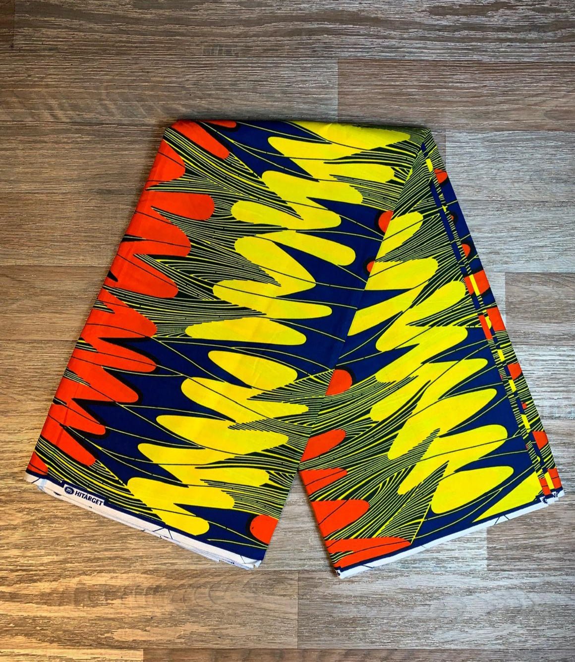 Tissus Wax Africain 100% Coton Ankara 1 à 6 yards Wax Hitarget orange jaune