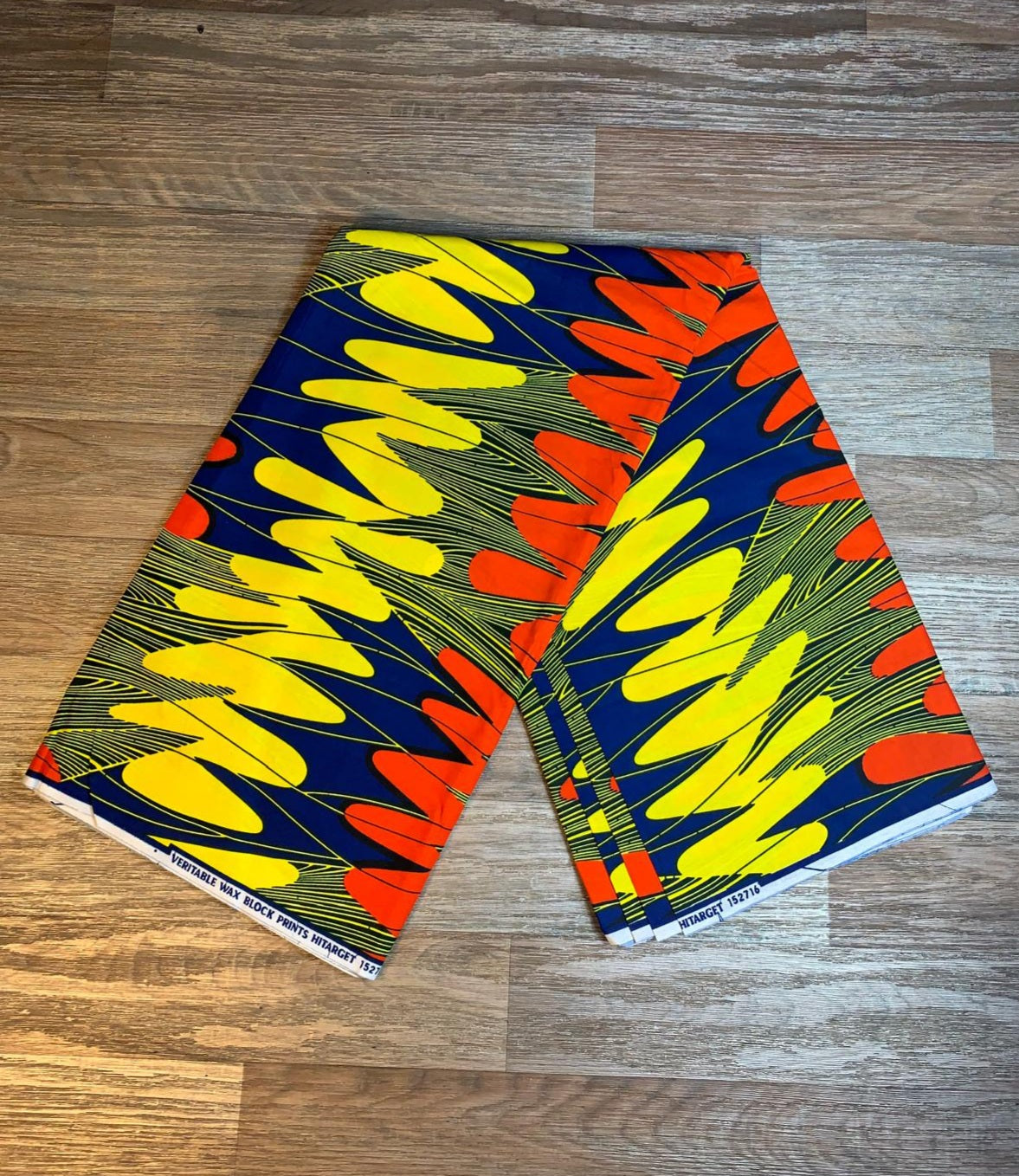 Tissus Wax Africain 100% Coton Ankara 1 à 6 yards Wax Hitarget orange jaune