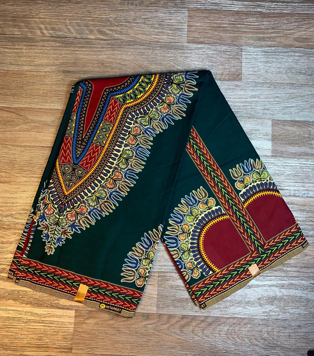 Tissus Wax Africain 100% Coton Ankara Design 1 à 6 yards Wax Hitarget Authentique motif : Balai Blanc et Rouge