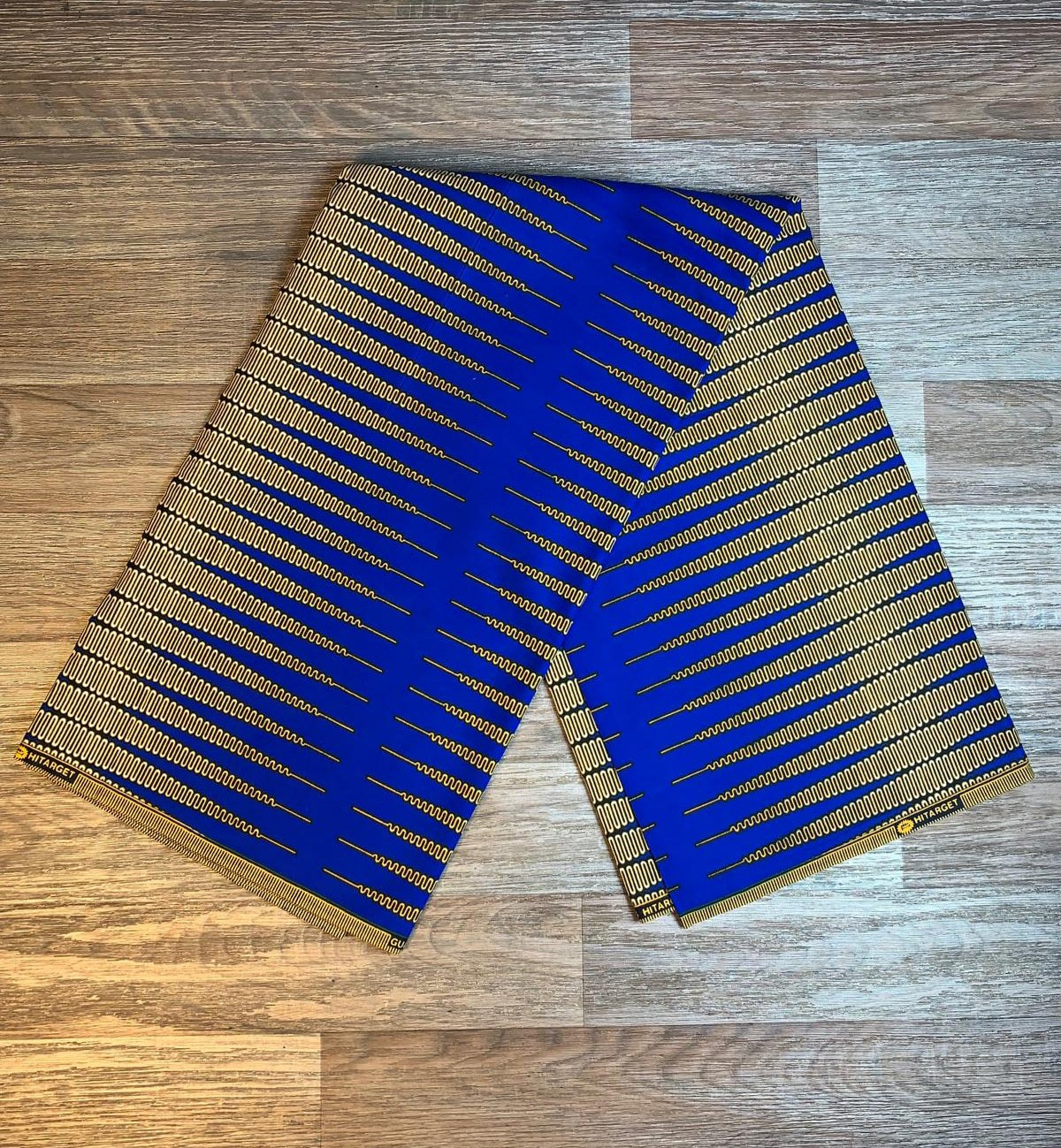 Tissus Wax Africain 100% Coton Ankara 1 à 6 yards Wax Hitarget bleu