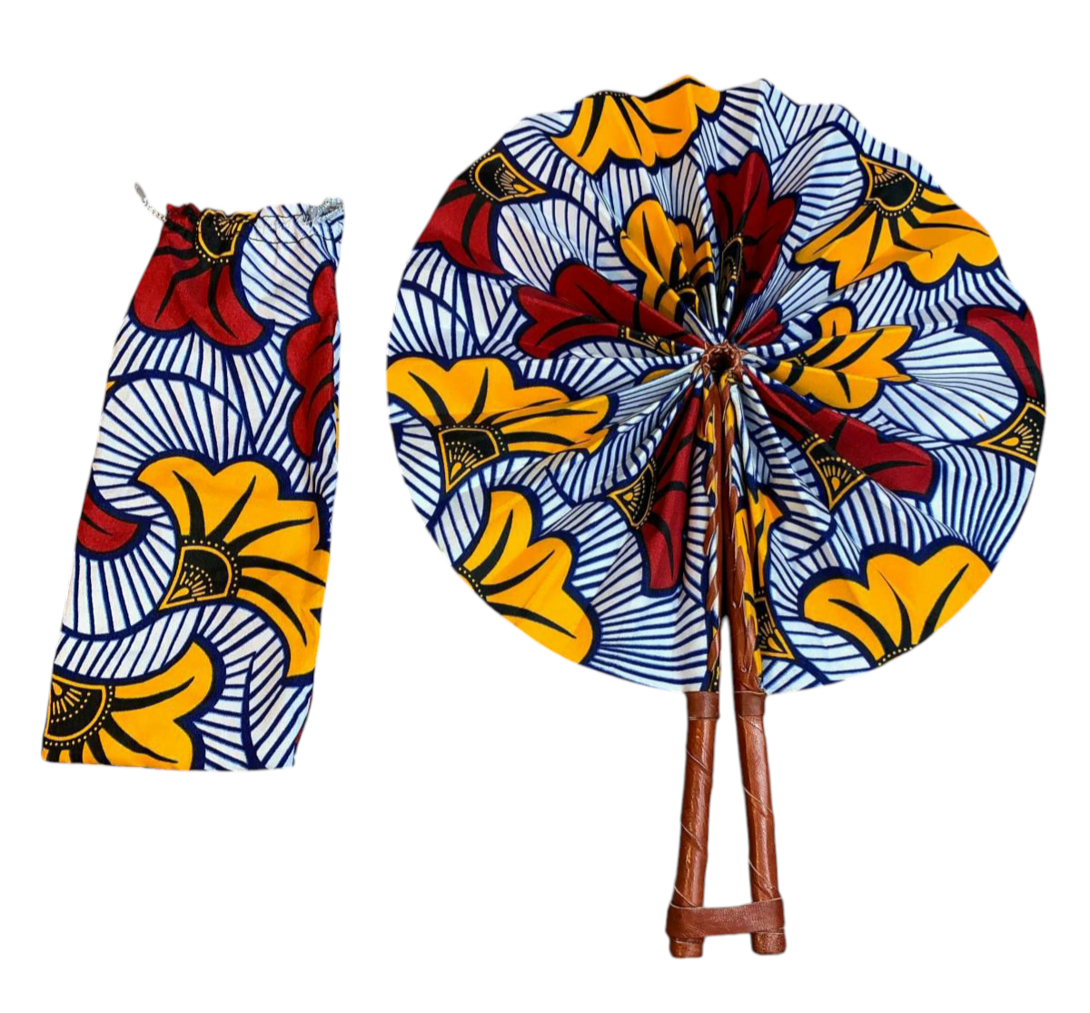 Wachsfächermuster: Rote und gelbe Hochzeitsblumen