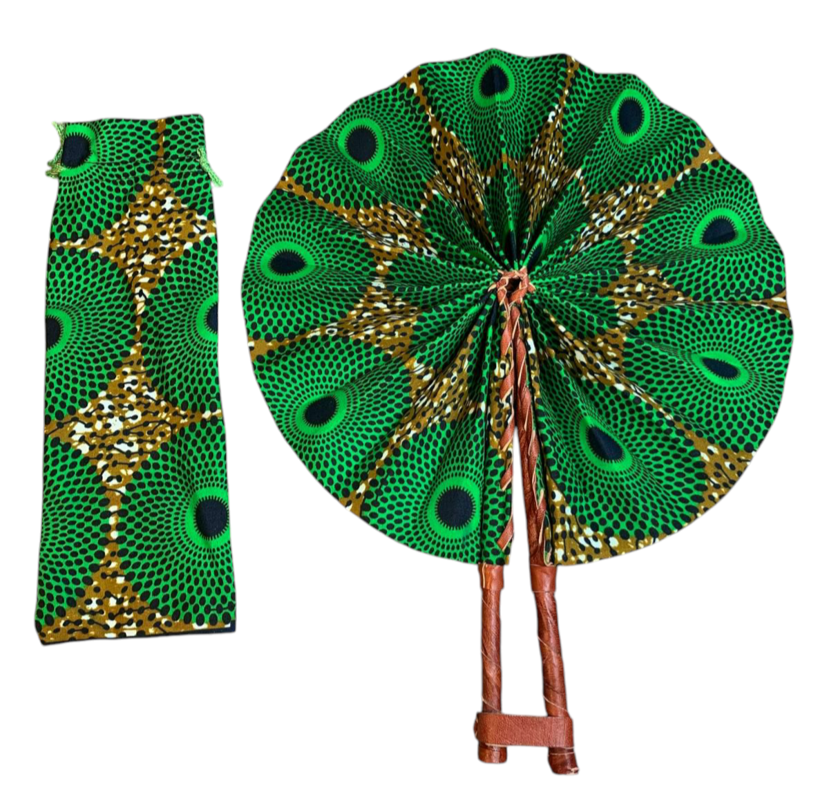 Wachsfächermuster: Grüne Scheiben