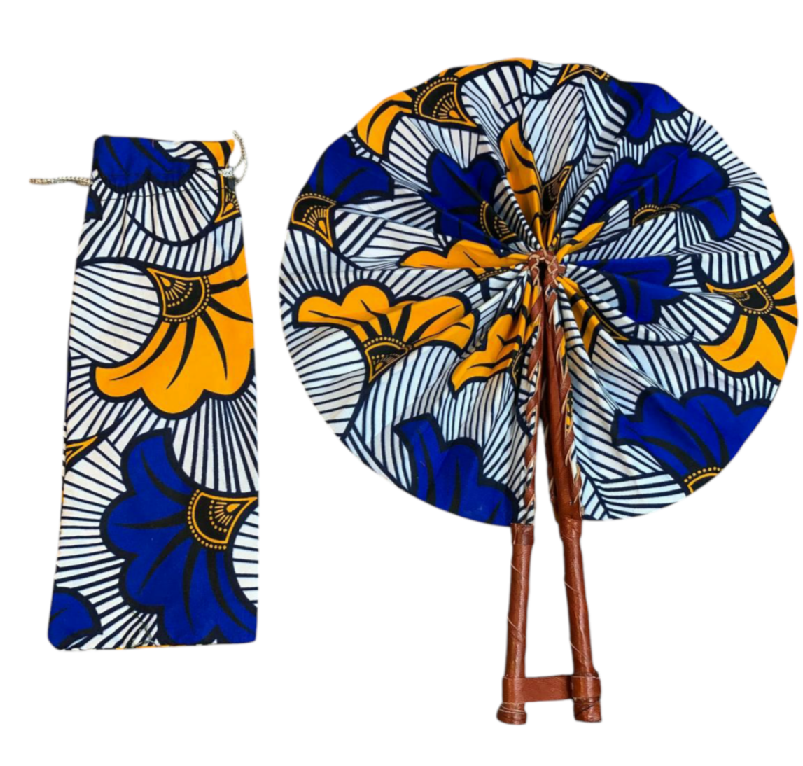 Wachsfächermuster: Blau-weiße Hochzeitsblume