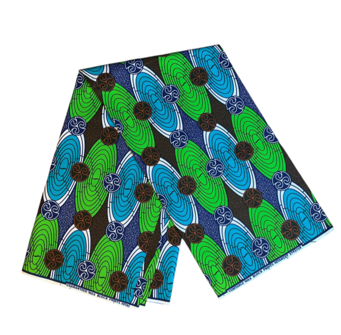 Tissus Wax Africain 100% Coton Ankara 1 à 6 yards Wax Hitarget Vert
