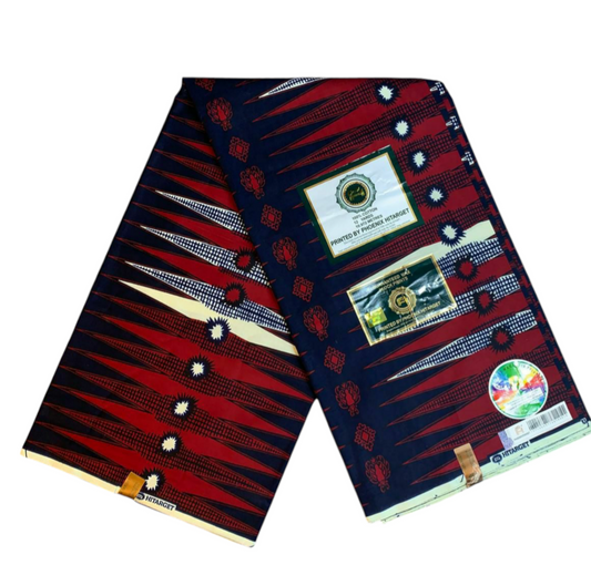 Afrikanische Wachsstoffe, 100 % Baumwolle, Ankara-Design, 1 bis 6 Yards, Wax Hitarget Authentic Collection