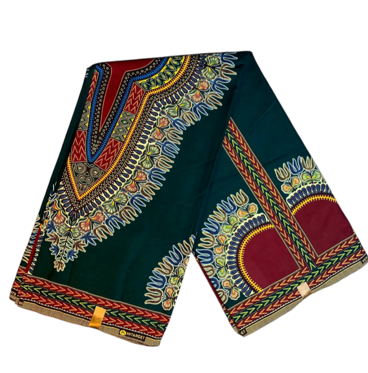 Tissus Wax Africain 100% Coton Ankara Design 1 à 6 yards Wax Hitarget Authentique motif : Balai Blanc et Rouge