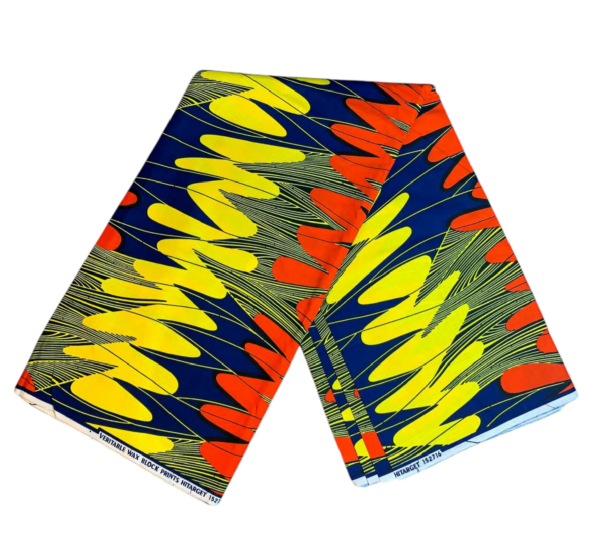Tissus Wax Africain 100% Coton Ankara 1 à 6 yards Wax Hitarget orange jaune
