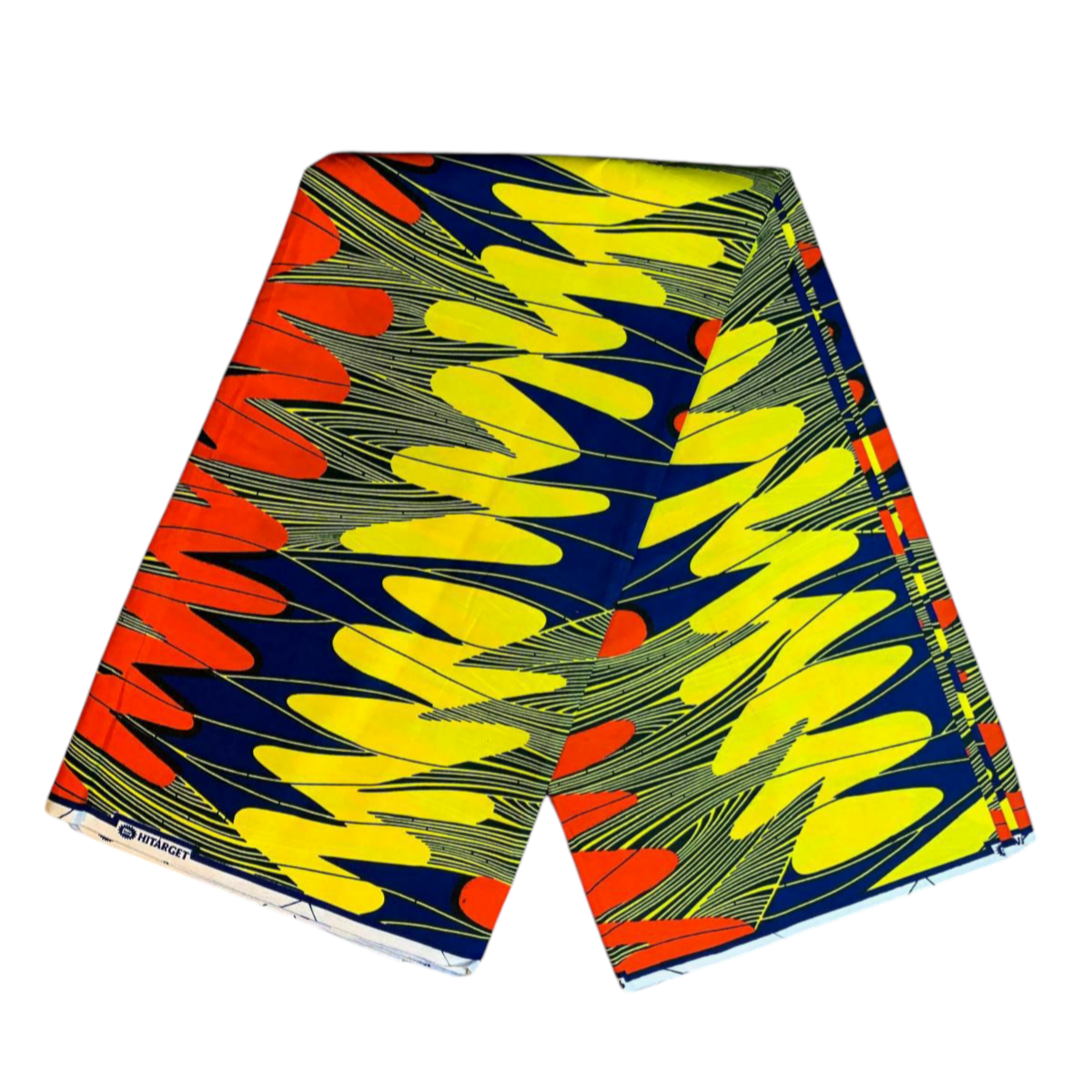 Tissus Wax Africain 100% Coton Ankara 1 à 6 yards Wax Hitarget orange jaune