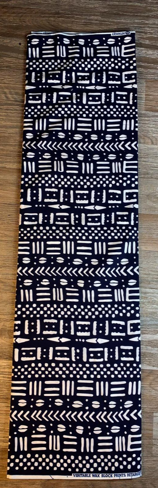 Tissus Wax Africain 100 Coton Ankara 1 à 6 Yards.Wax Hitarget Motif : Bogolan Ethnique Batik