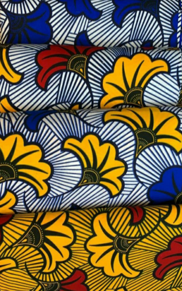 Tissus Wax Africain 100% Coton Ankara 1 à 6 yards Wax Hitarget Fleur de Mariage Rouge Multicolore