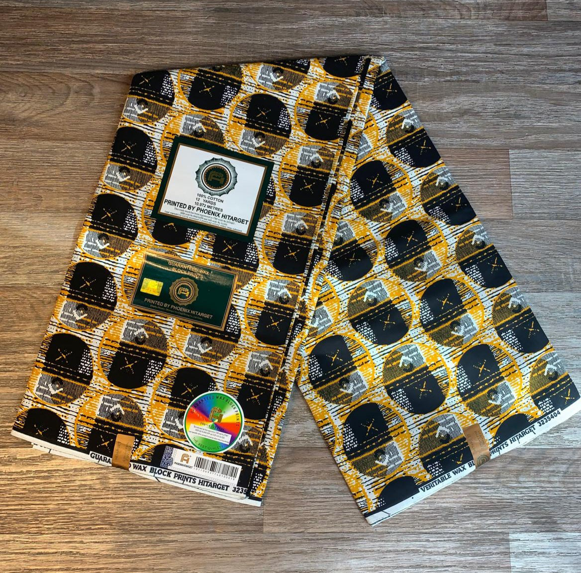 Tissus Wax Africain 100% Coton Ankara Design 1 à 6 yards Wax Hitarget Authentique Design Ethnique Vintage.
