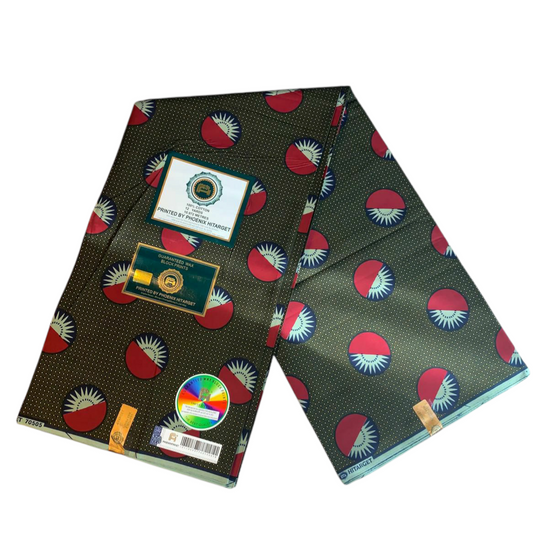 Afrikanische Wachsstoffe, 100 % Baumwolle, Ankara-Design, 1 bis 6 Yards, Wax Hitarget Authentic Collection, Vintage-Yoruba-Design