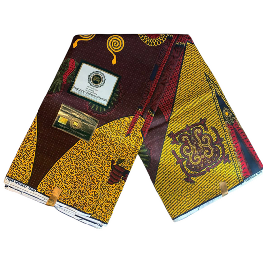 Afrikanische Wachsstoffe, 100 % Baumwolle, Ankara-Design, 1 bis 6 Yards, Wax Hitarget Authentic Collection, Vintage-Yoruba-Design