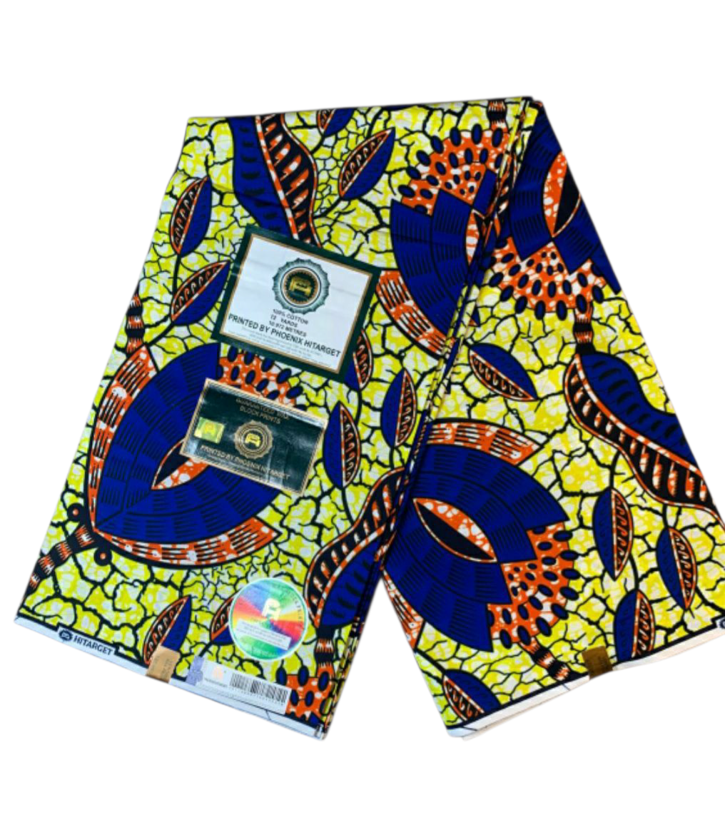 Tissus Wax Africain 100% Coton Ankara  1 à 6 yards Wax Hitarget