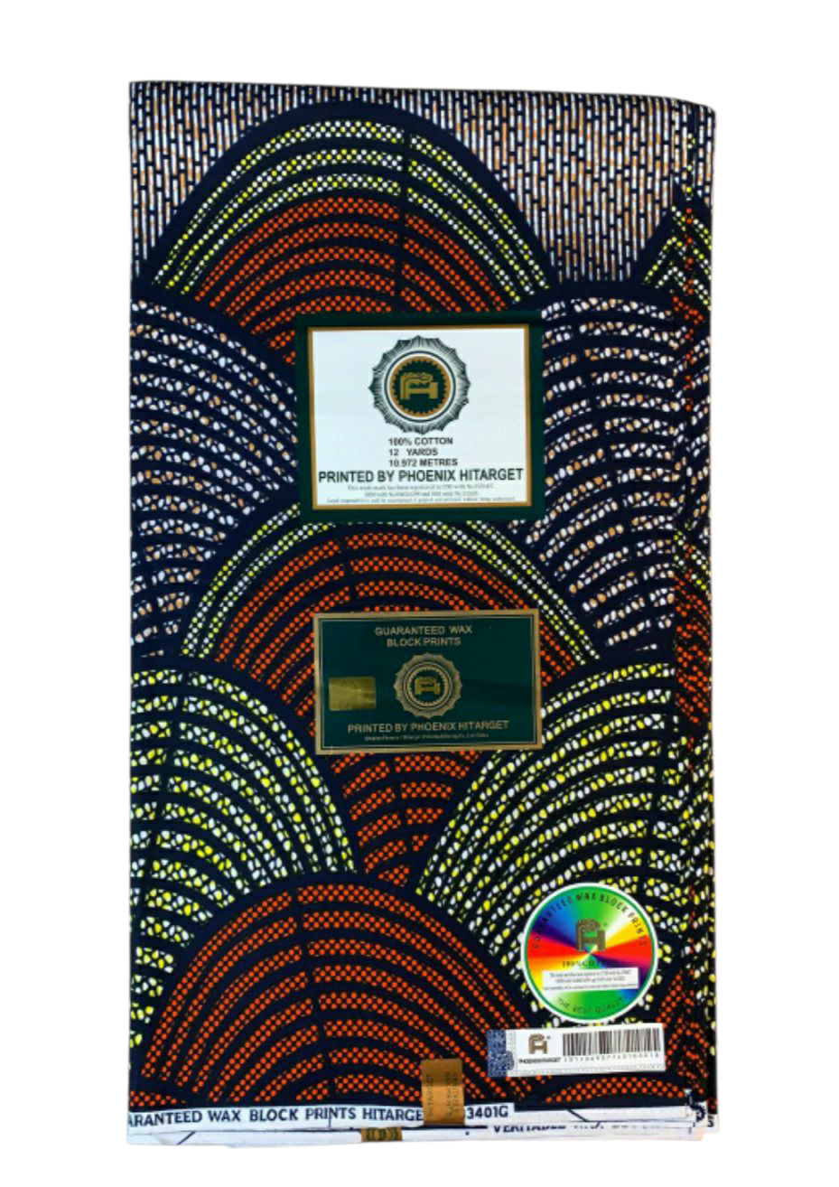 Tissus Wax Africain 100% Coton Ankara  1 à 6 yards Wax Hitarget