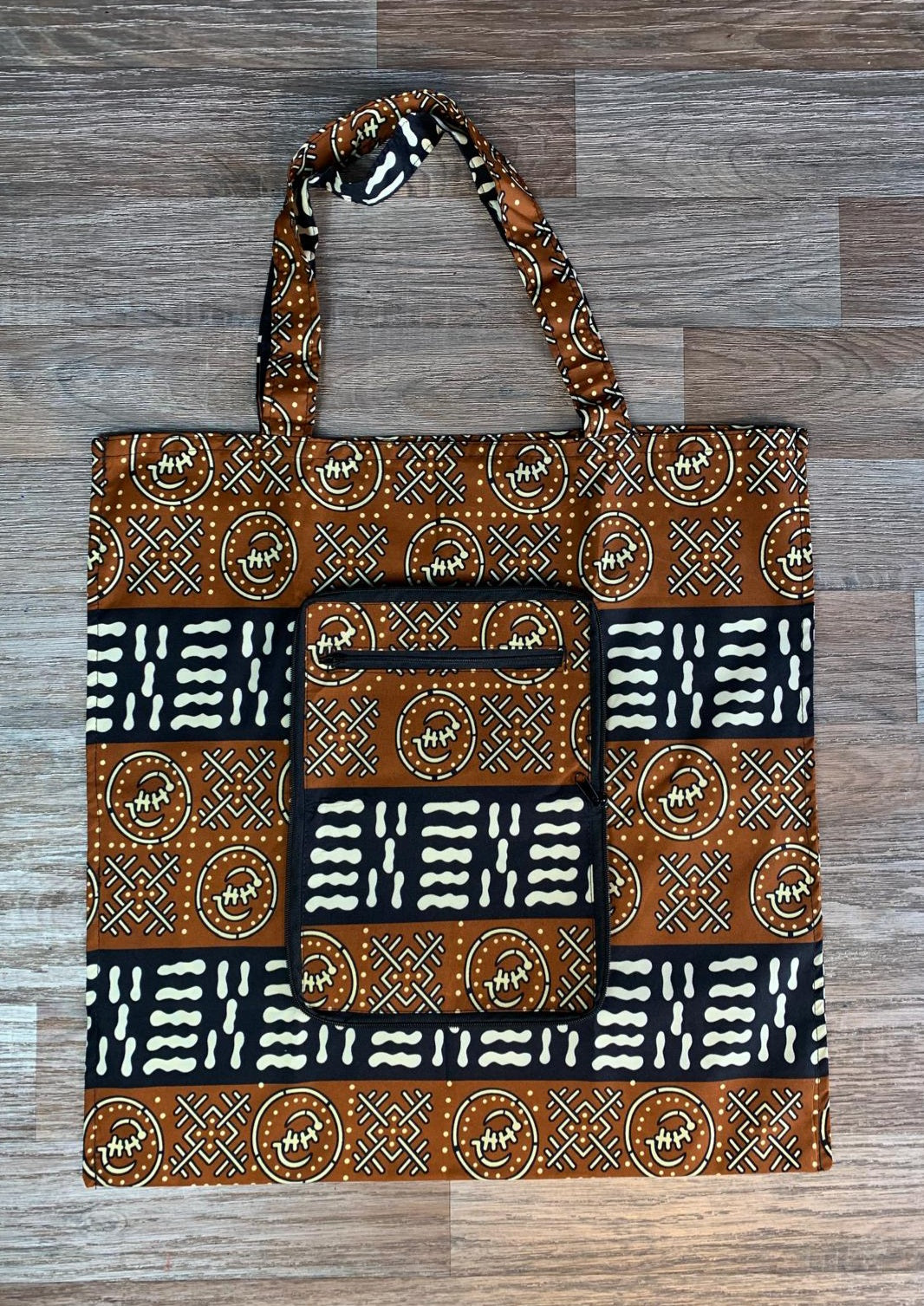 Tote Bag en Wax Carré