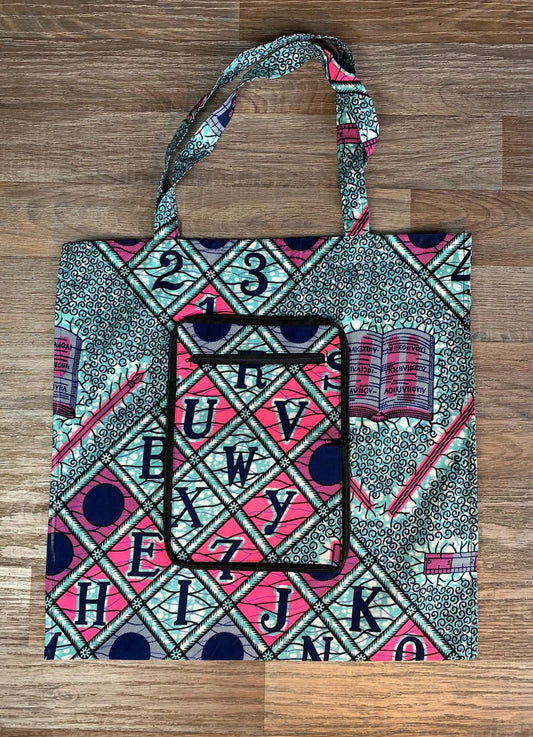 Tote Bag en Wax Carré