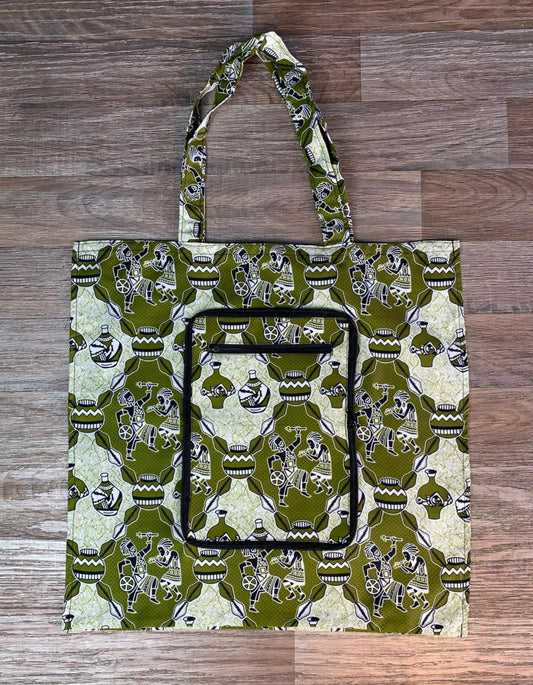 Tote Bag en Wax Carré