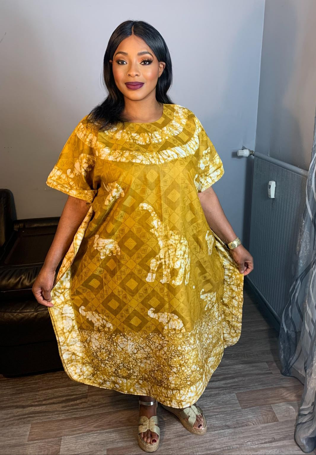 Robe Bazin Batik Style Bohème a Motifs 100% Coton