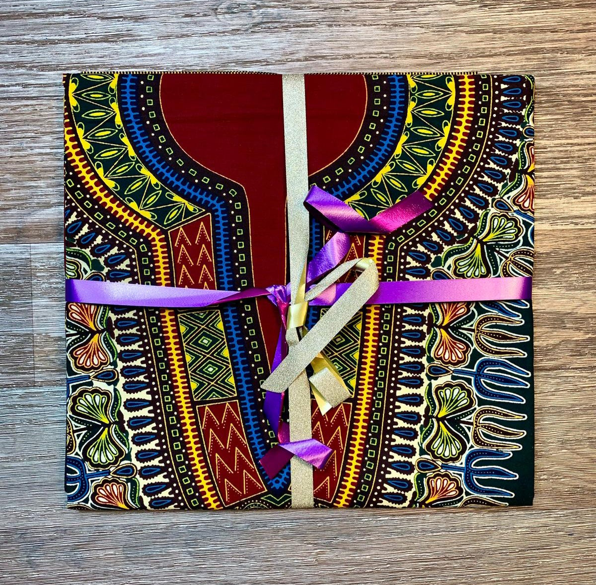 Pagnes en Wax Africain 100% Coton - 2 yards Motif : Dashiki