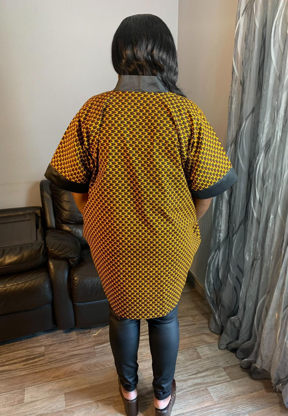 Robe Wax Duchesse motif Écailles Wax  Ankara 100%Coton