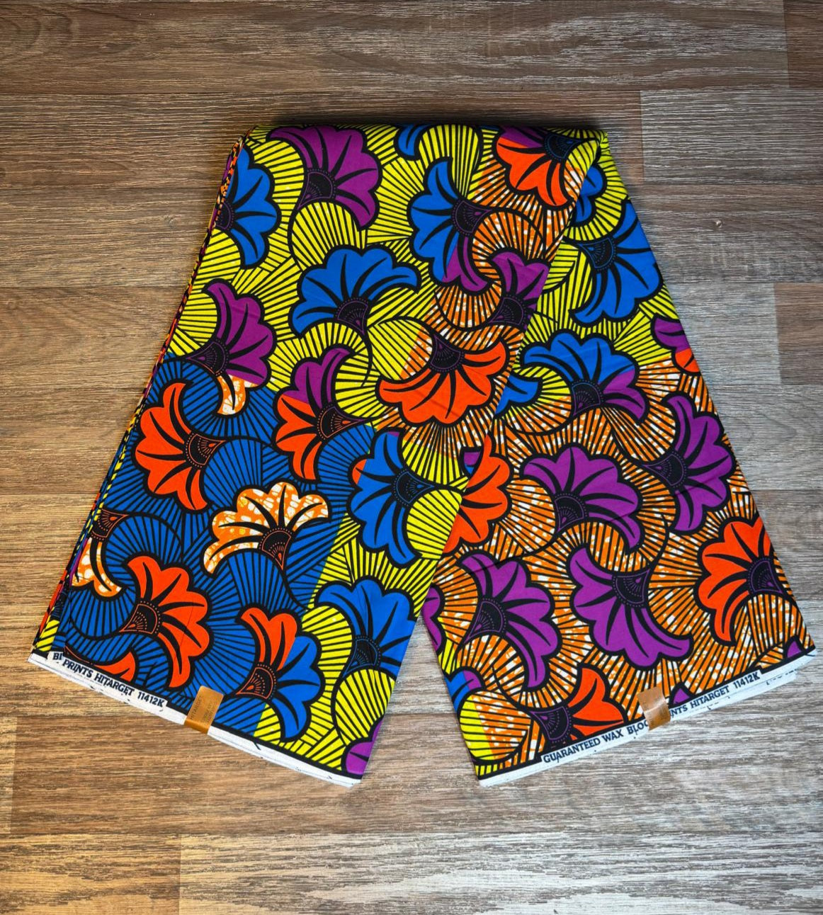Tissus Wax 1 à 12 yards Wax Africain Wax 100 %Coton Ankara Fleur de Mariage Coloré