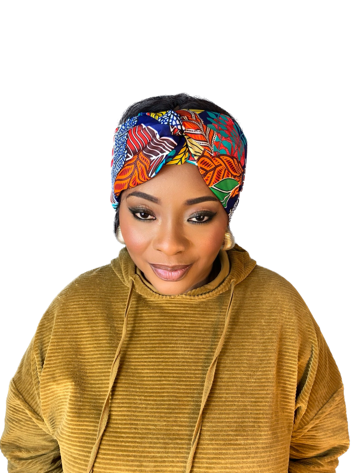 Crossed Wax Headband | African Fabric Fashion Accessory