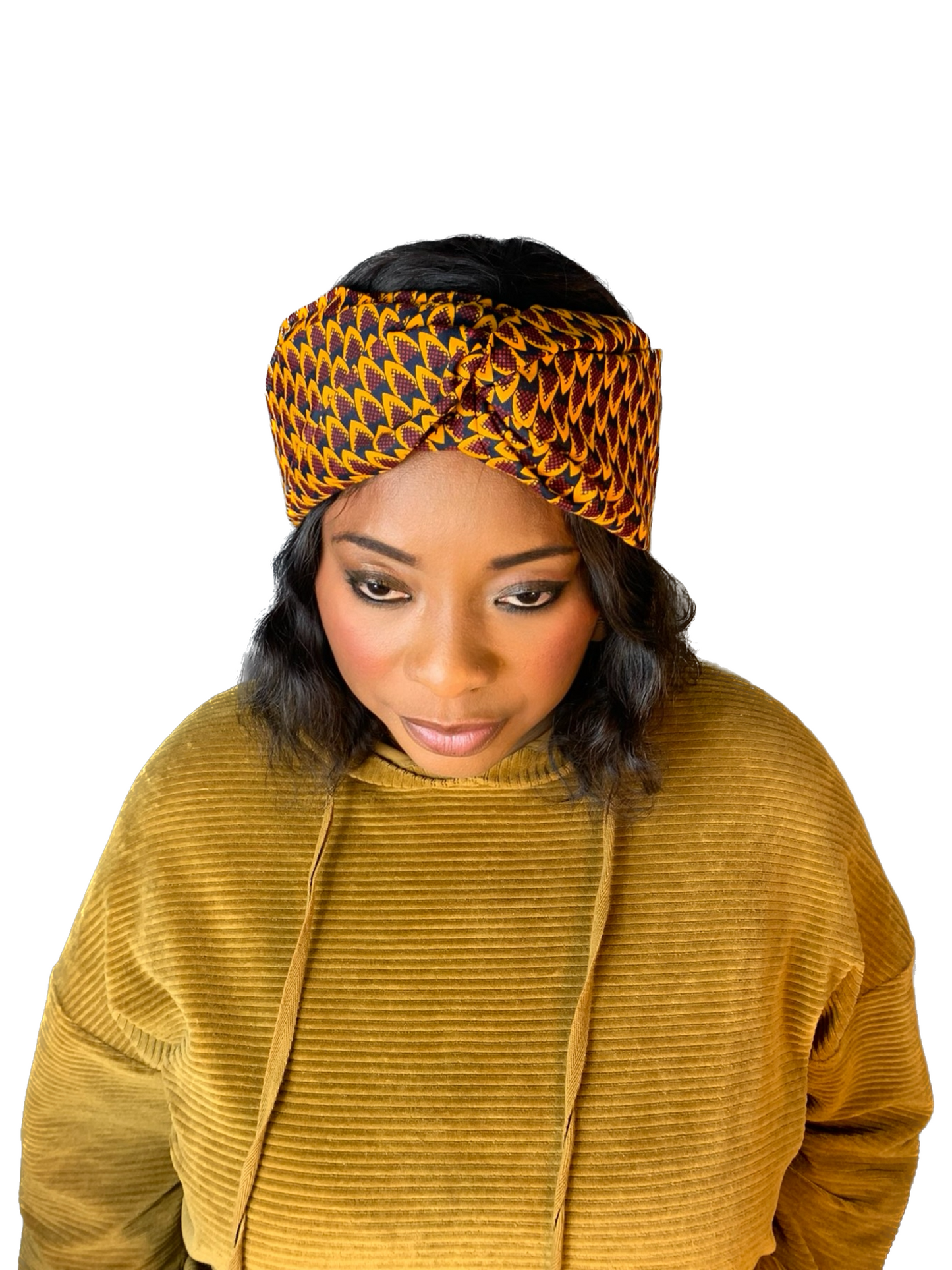 Crossed Wax Headband | African Fabric Fashion Accessory