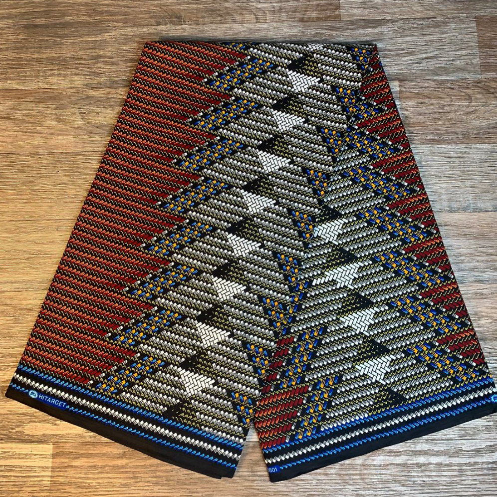 Tissus Wax Africain 100% Coton Ankara 6 yards Wax Hitarget Authentique Collection Ahoussaba