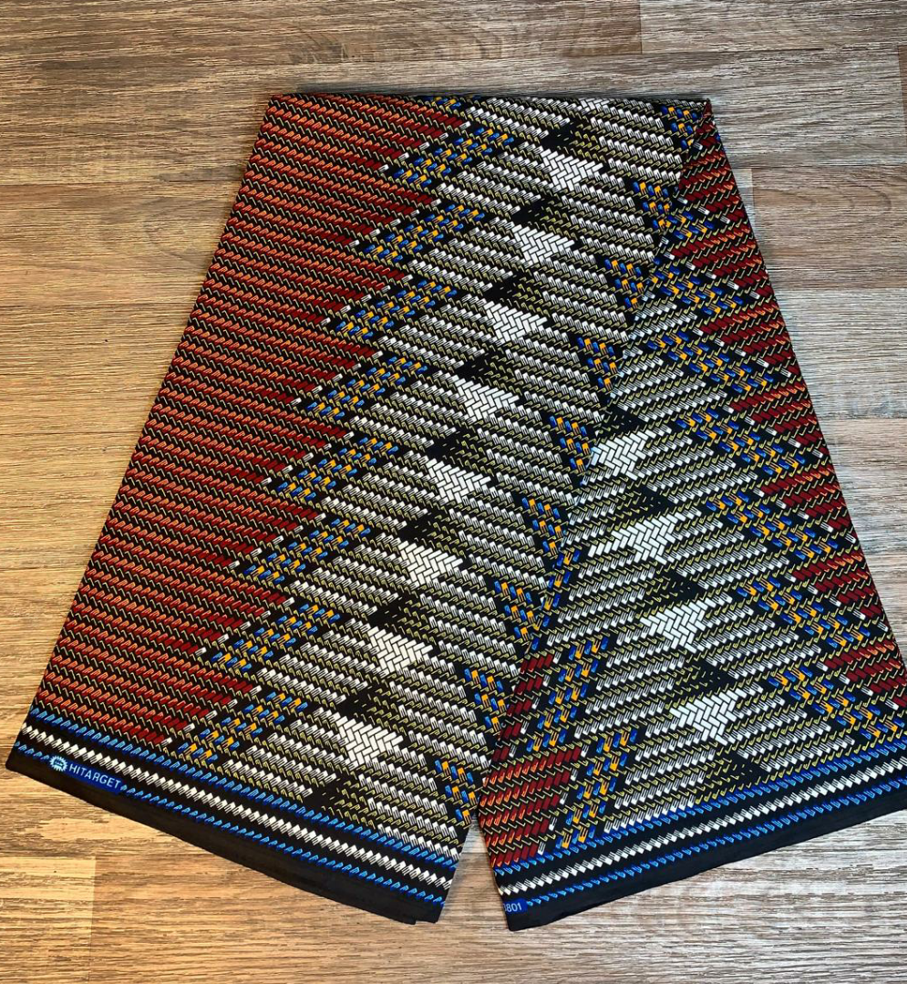 Tissus Wax Africain 100% Coton Ankara 6 yards Wax Hitarget Authentique Collection Ahoussaba