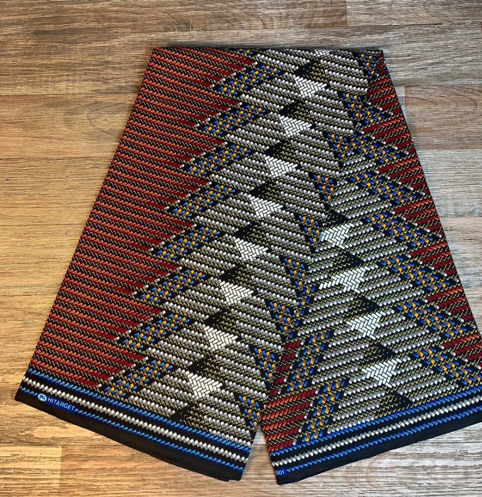 Tissus Wax Africain 100% Coton Ankara 6 yards Wax Hitarget Authentique Collection Ahoussaba