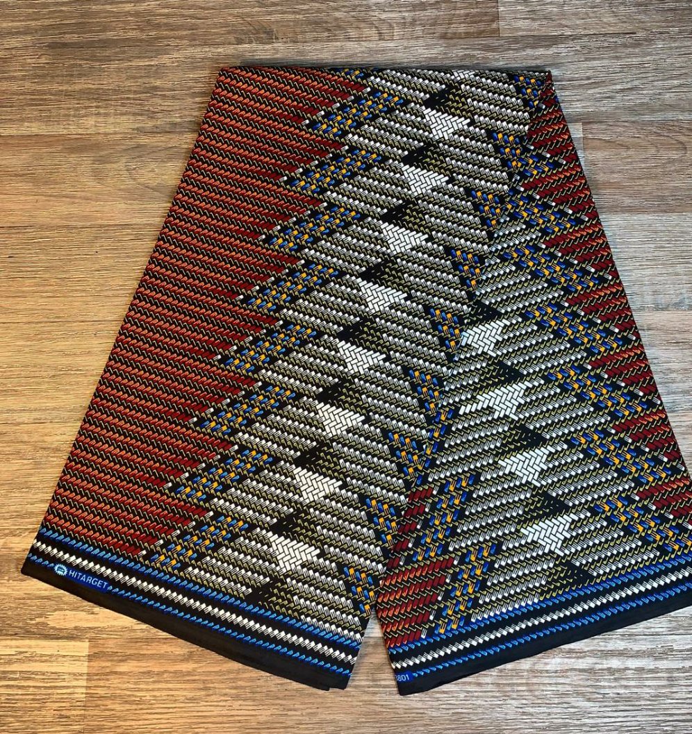 Tissus Wax Africain 100% Coton Ankara 6 yards Wax Hitarget Authentique Collection Ahoussaba