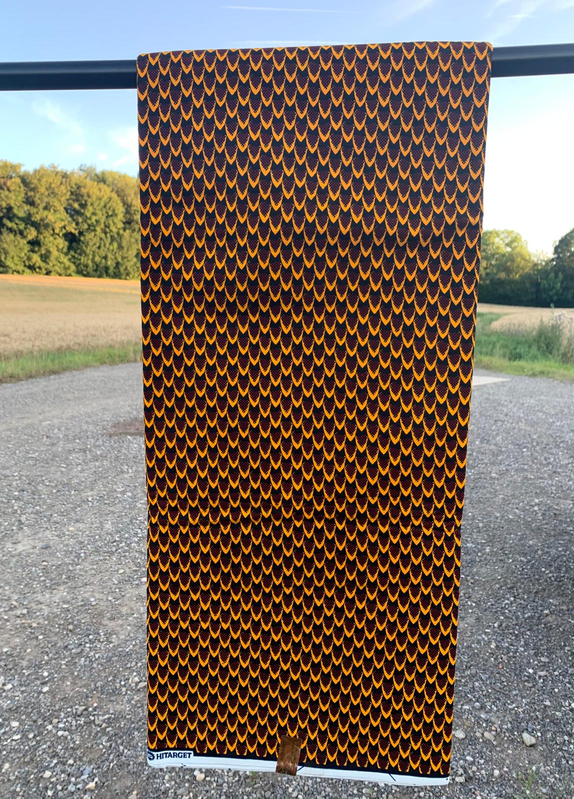 Tissus en Wax 1 à 5 Yards Marque "Hitarget" Wax Qualité Supérieure Real Wax Motif : Griffes de Tigre