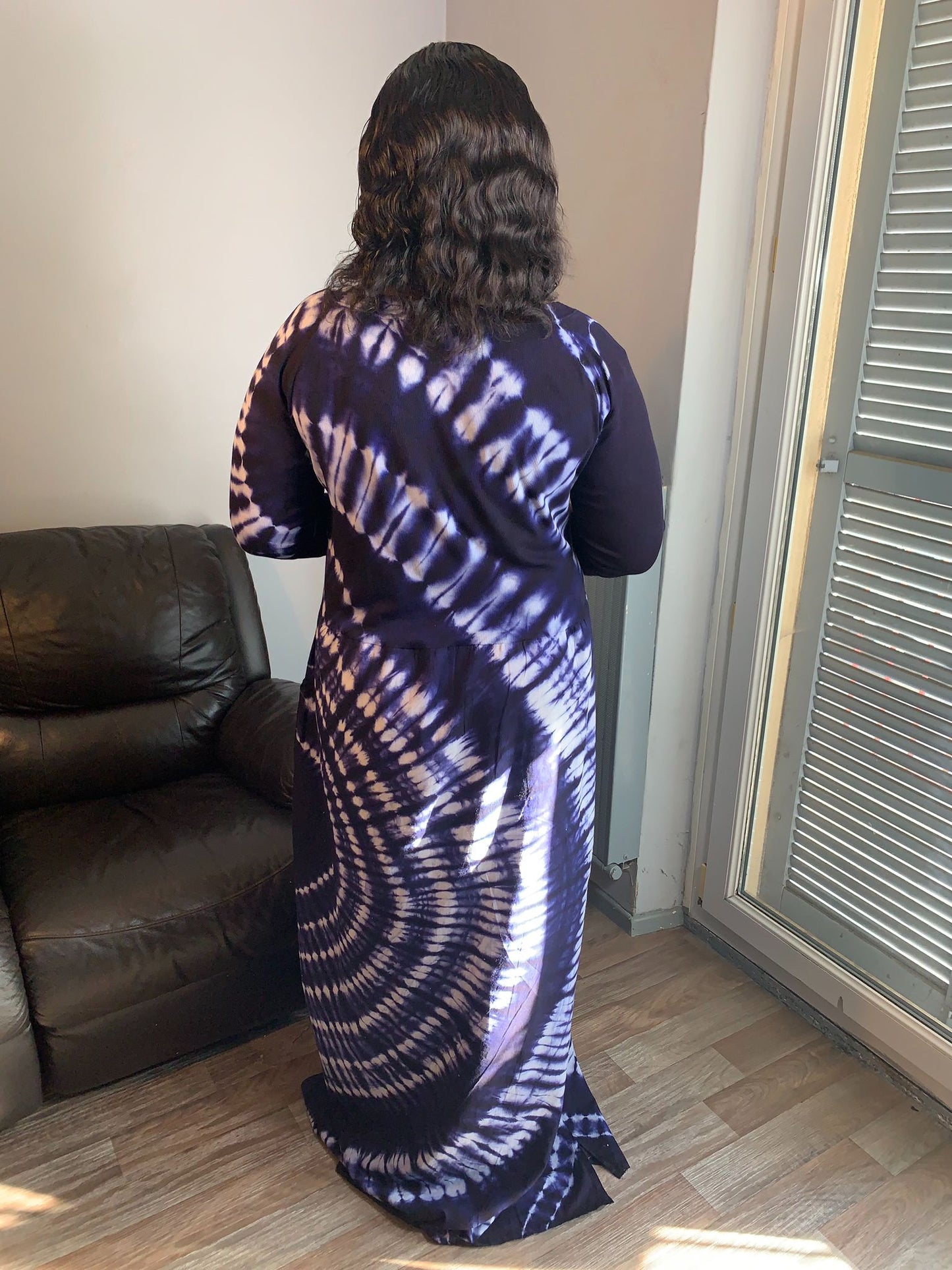 Robe T-shirt Batik Bleu Tye and Dye indigo