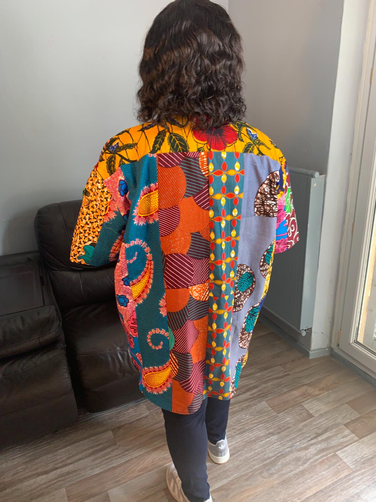 Chemise Patchwork Wax Ankara Colorée chemises mixtes