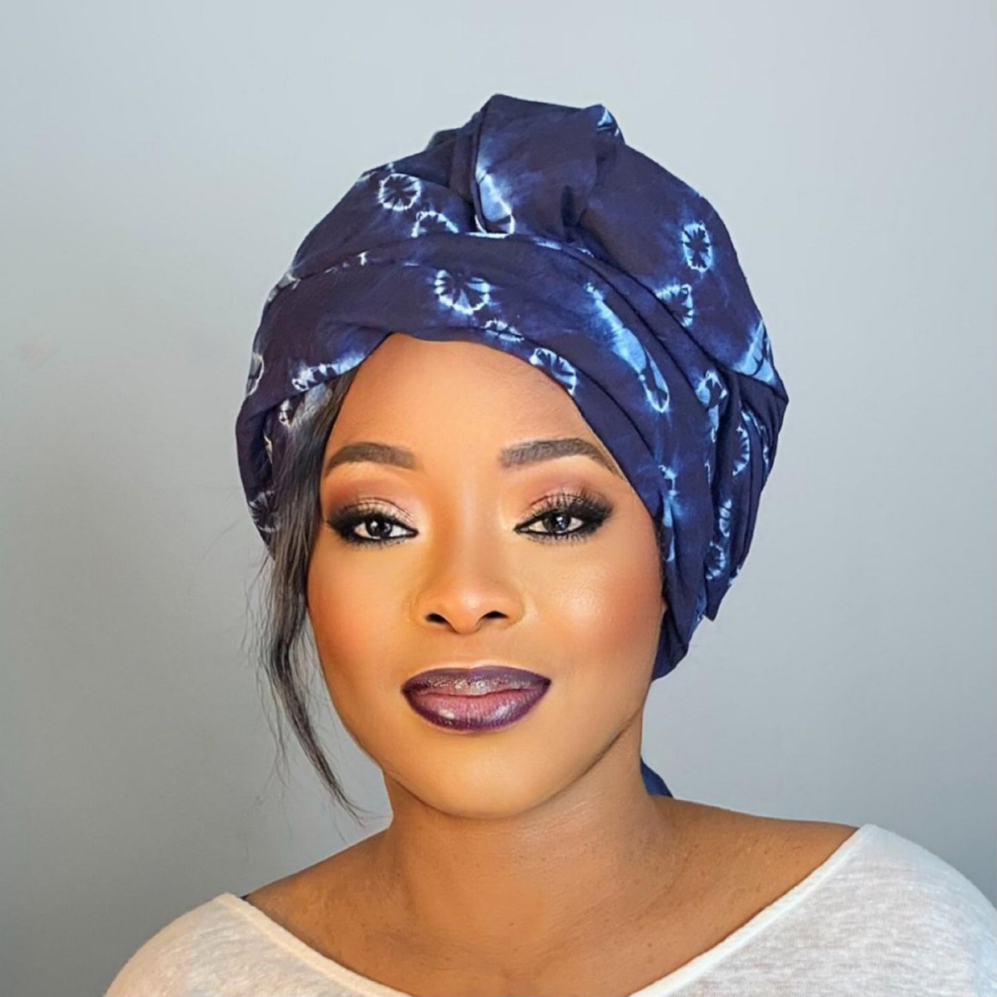 Indigo turban scarf Adire