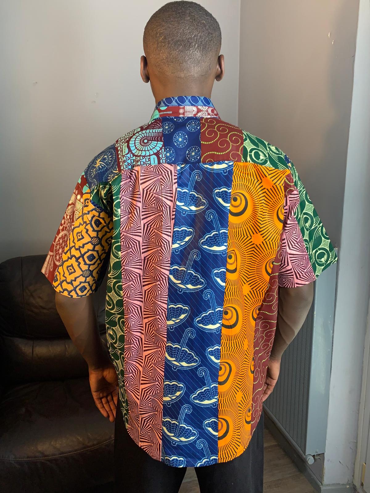 Chemises Patchwork Ankara, Wax anglais,