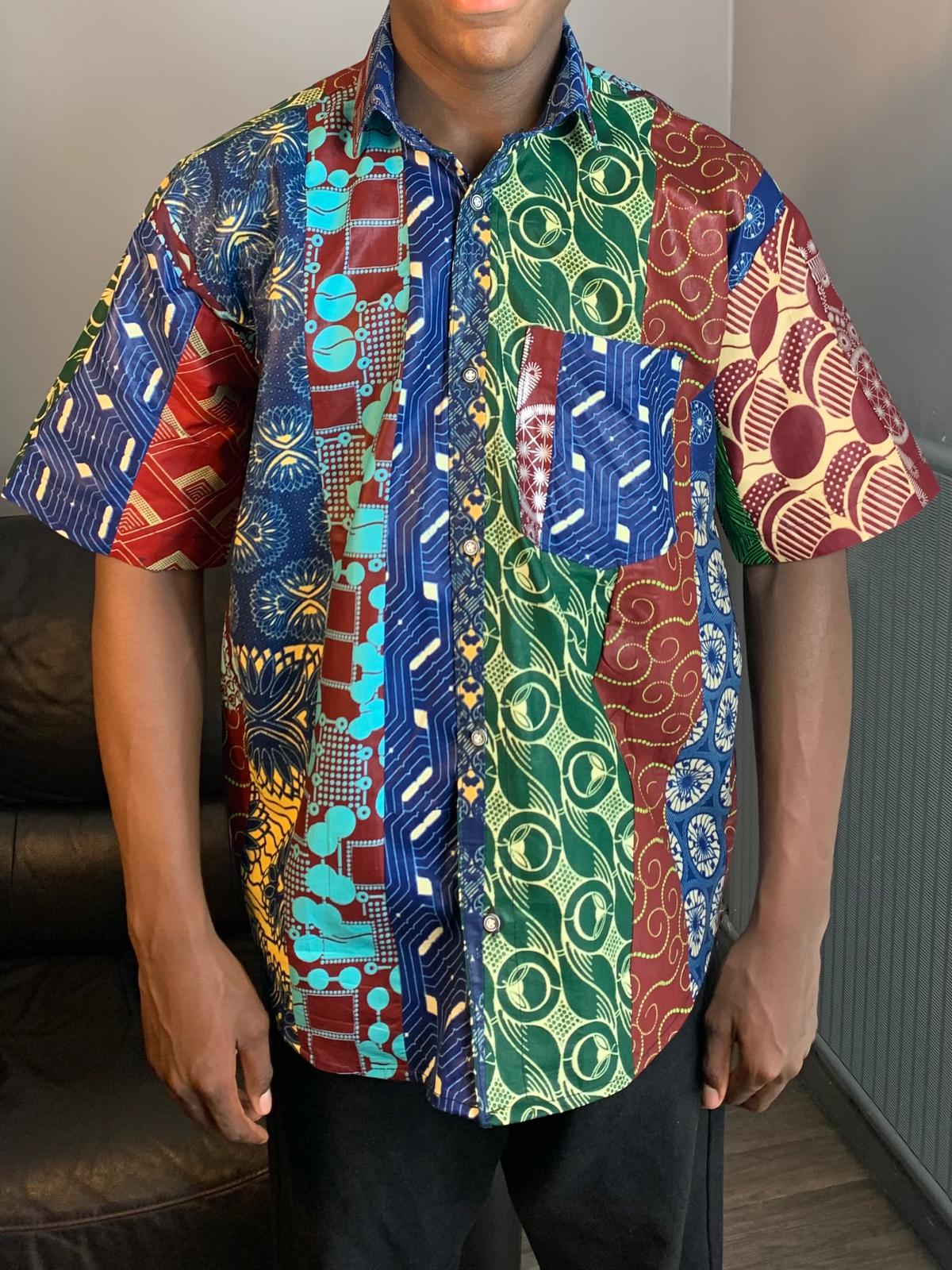 Chemises Patchwork Ankara, Wax anglais,