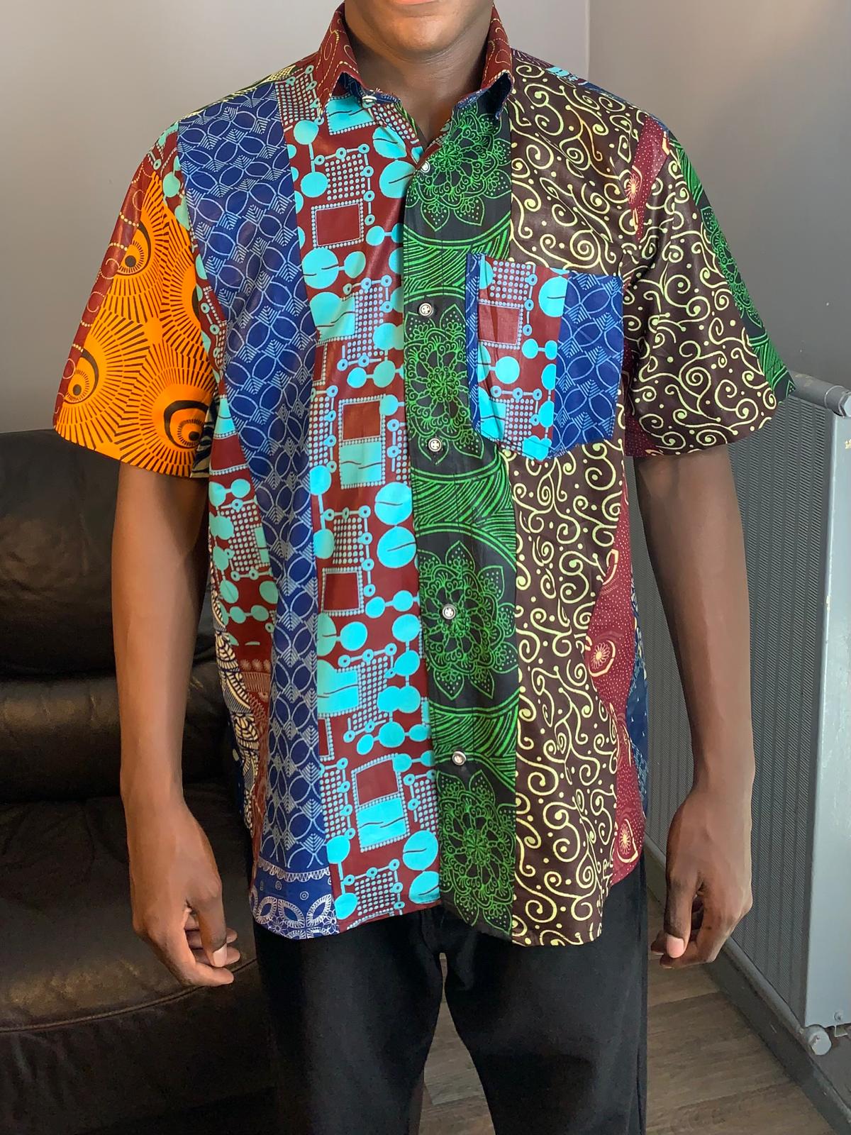 Chemises Patchwork Ankara, Wax anglais,