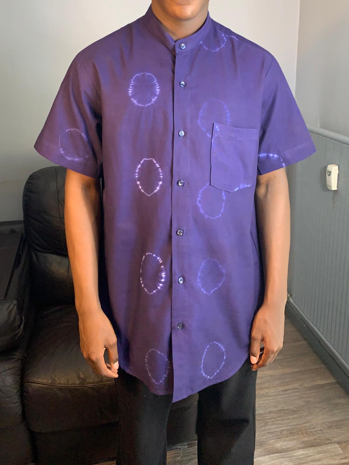 Chemise Homme Indigo Bleu marine 100 % Coton Très Doux