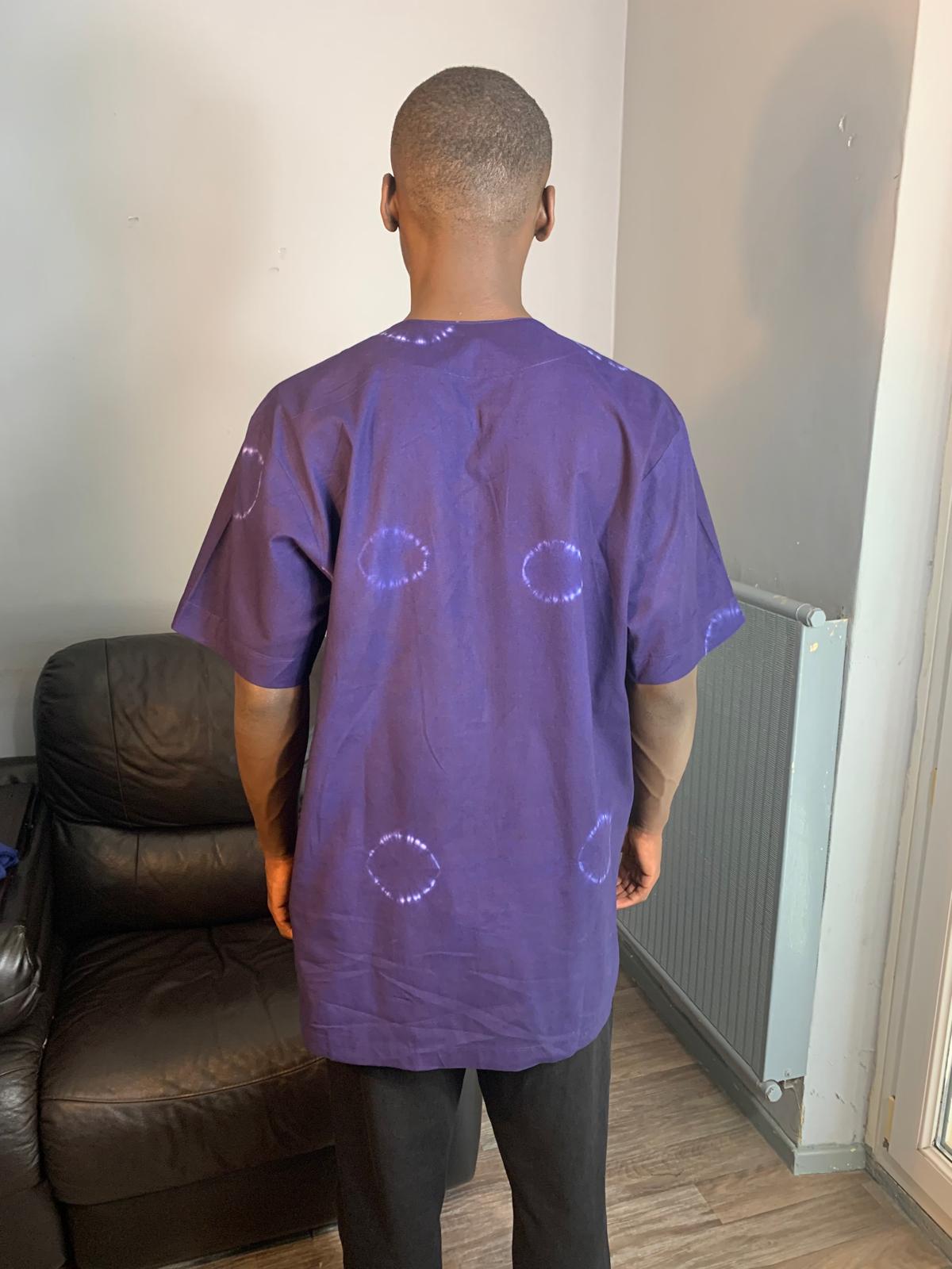 Chemise Homme Indigo Bleu marine 100 % Coton Très Doux