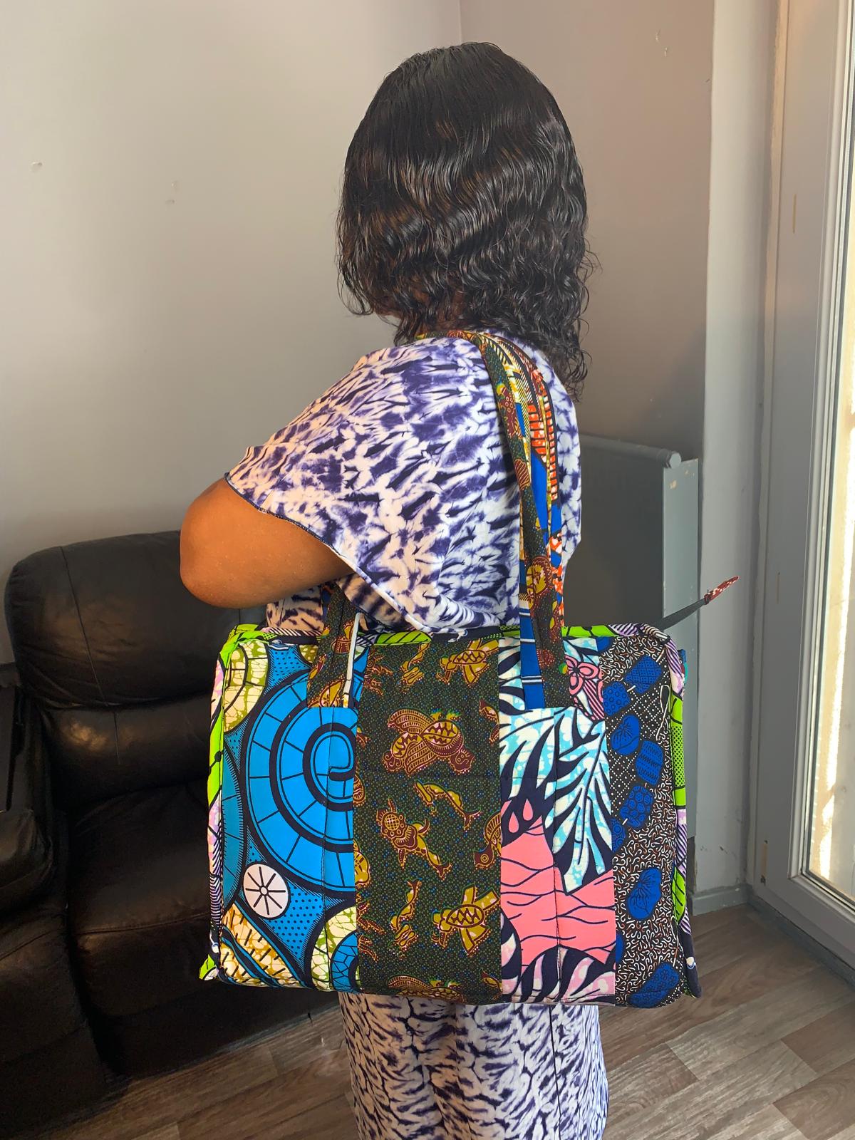Quilted Patchwork Wax Ankara Bag For Women