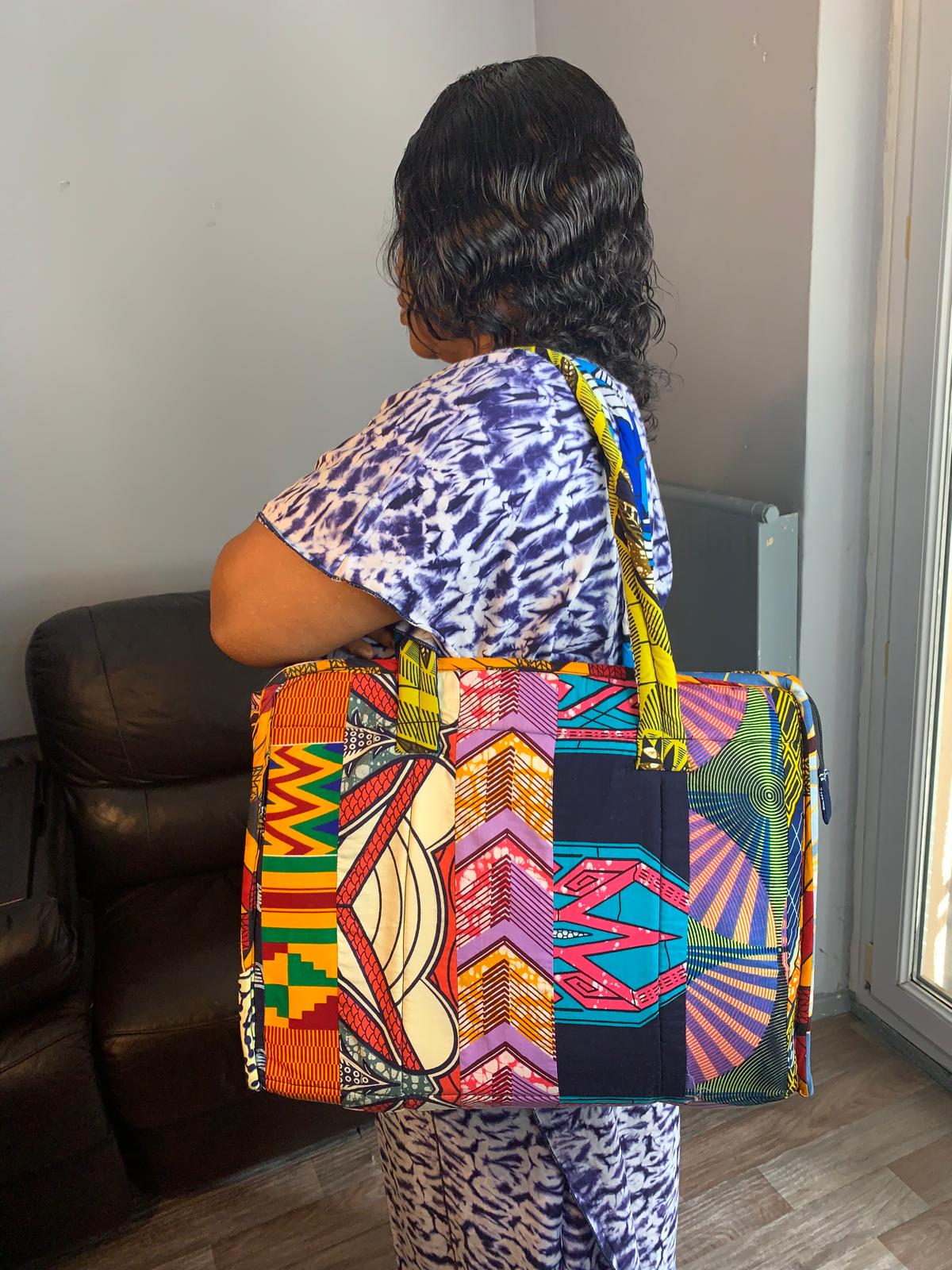 Quilted Patchwork Wax Ankara Bag For Women