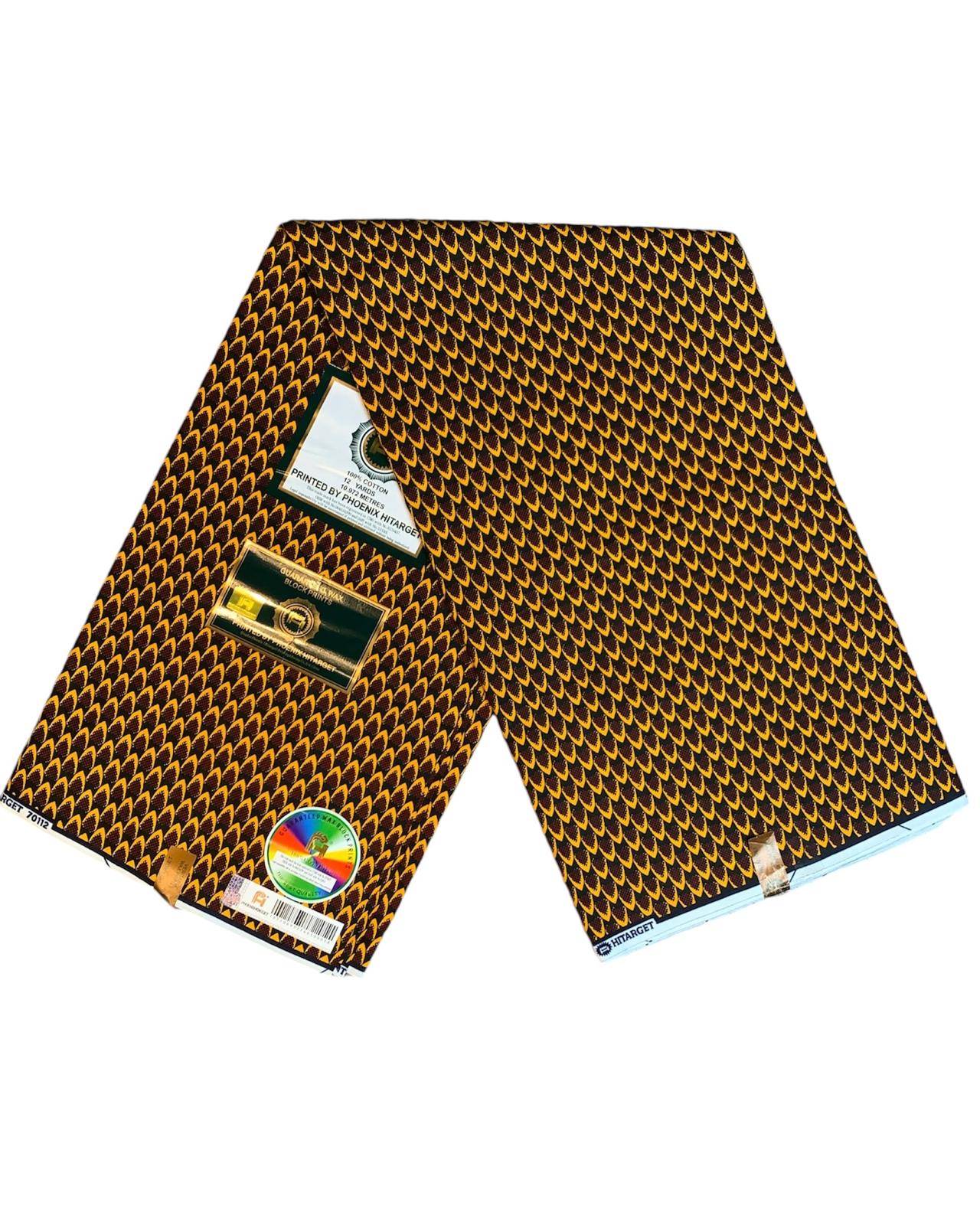 Tissus en Wax 1 à 5 Yards Marque "Hitarget" Wax Qualité Supérieure Real Wax Motif : Griffes de Tigre