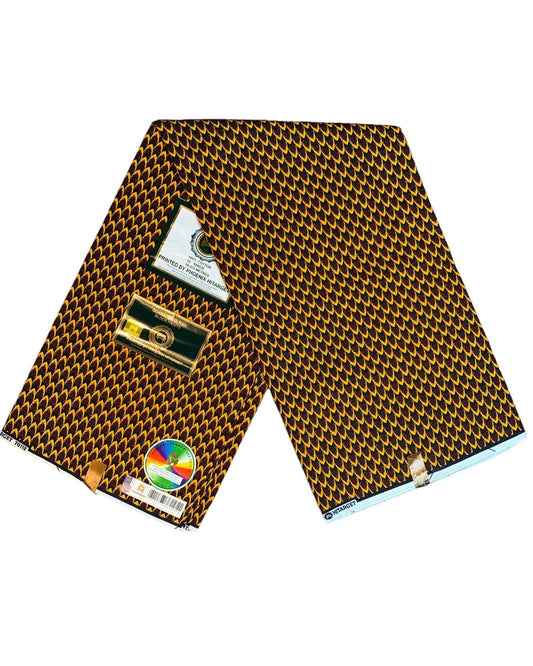 Wachsstoffe 1 bis 5 Yards Marke "Hitarget" Hochwertiges Wachsmuster: Braune Schildkröte